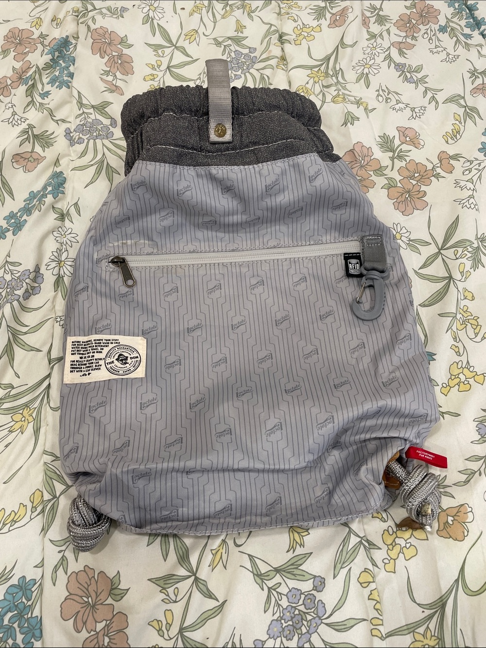 Gray Drawstring Backpack - Picture 4 of 7